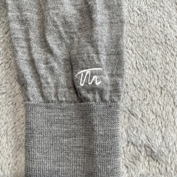 True Merino Sweater Mens Extra Large Grey Turtleneck Classic Luxury Soft Fitted - Picture 6 of 8